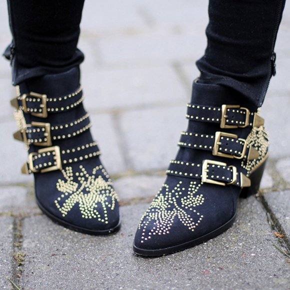 Chloe Susanna Boot in Navy Suede, size 37 - Picture 8 of 16